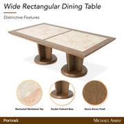 Portrait - Wide Rectangular Dining Table - Sienna Brown - R&R Furniture Gallery (Fountain Valley, CA)