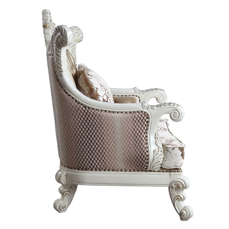 Vanaheim - Chair With Pillow - Fabric & Antique White - R&R Furniture Gallery (Fountain Valley, CA)