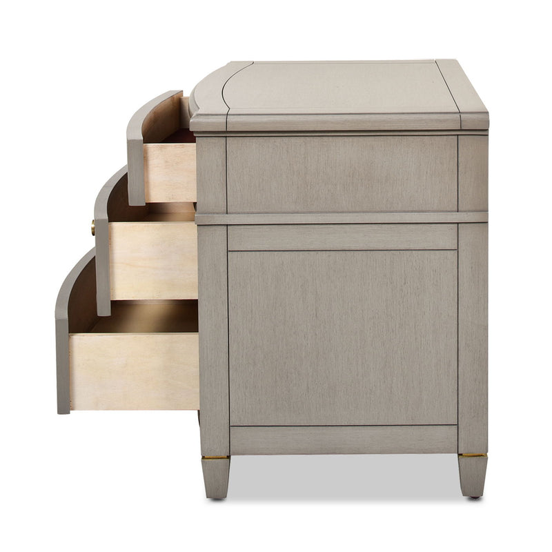 Dauphin - 3 Drawer Accent End Table - R&R Furniture Gallery (Fountain Valley, CA)