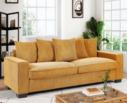 Luxe Sofa With 5 Matching Toss Pillows, Sleek Design, Spacious And Comfortable 3 Seater Couch - R&R Furniture Gallery (Fountain Valley, CA)