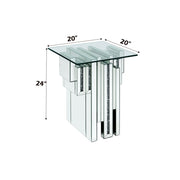 Noralie - 20" End Table With Faux Diamonds - Mirrored - R&R Furniture Gallery (Fountain Valley, CA)