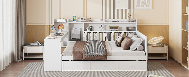 Daybed With 3 Drawers USB Ports And Desk - R&R Furniture Gallery (Fountain Valley, CA)