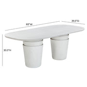 Margot - Faux Plaster Indoor / Outdoor Concrete Dining Table - Light Gray - R&R Furniture Gallery (Fountain Valley, CA)