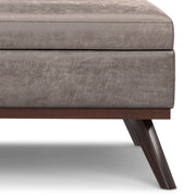 Owen - Multifunctional Square Coffee Table Storage Ottoman - R&R Furniture Gallery (Fountain Valley, CA)