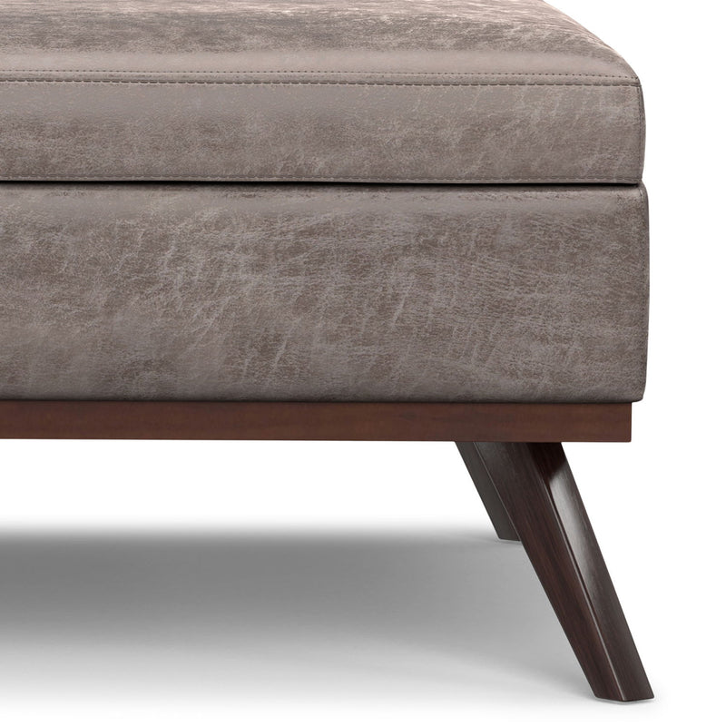 Owen - Multifunctional Square Coffee Table Storage Ottoman - R&R Furniture Gallery (Fountain Valley, CA)