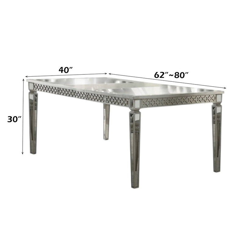Kacela - Dining Table - Mirrored & Champagne - R&R Furniture Gallery (Fountain Valley, CA)