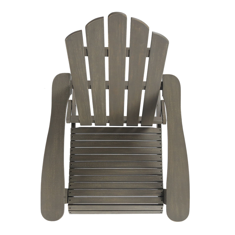 Outdoor Foldable Adirondack Chair With Hand Crafted Details - Gray - R&R Furniture Gallery (Fountain Valley, CA)
