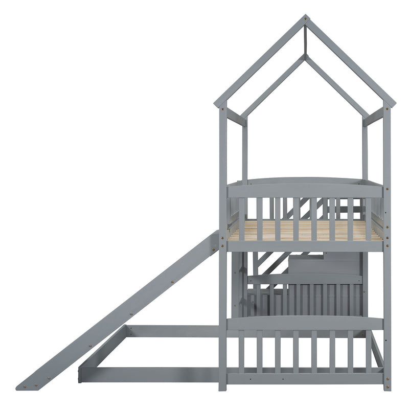 House Bunk Bed With Slide - R&R Furniture Gallery (Fountain Valley, CA)