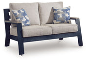 East Beach - Loveseat With Cushion - Blue - R&R Furniture Gallery (Fountain Valley, CA)