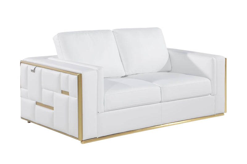 1130 - Top Grain Italian Leather Loveseat - R&R Furniture Gallery (Fountain Valley, CA)