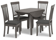 Shullden - Round Drm Drop Leaf Table - Gray - R&R Furniture Gallery (Fountain Valley, CA)