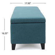 Contemporary Storage Ottoman Bench With Upholstery - R&R Furniture Gallery (Fountain Valley, CA)