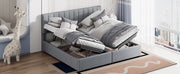 Upholstered Platform Bed With A Hydraulic Storage System - R&R Furniture Gallery (Fountain Valley, CA)