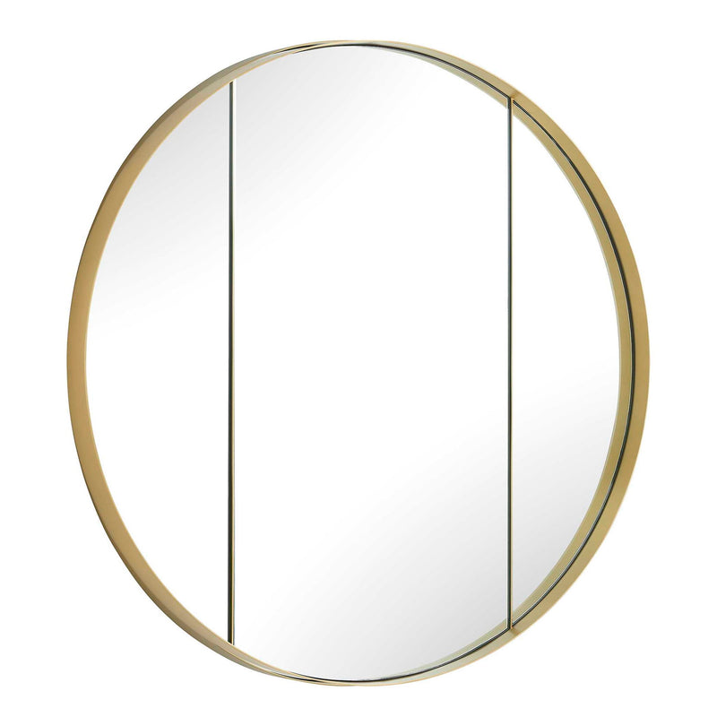 Amram - Round Mirror - Antique Brass / Gold