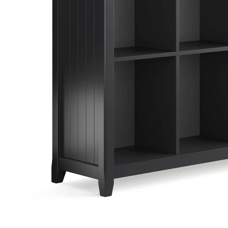 Simpli-Home Acadian handcrafted cube storage organizer with nine open compartments for versatile home organization.