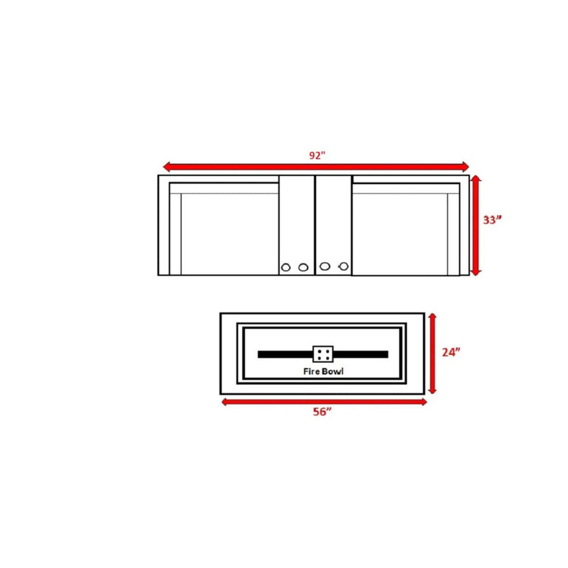 Outdoor Elegance Conversation Set With Fire Pit - R&R Furniture Gallery (Fountain Valley, CA)