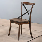 Kaelyn - Side Chair (Set of 2) - Dark Oak & Black Metal - R&R Furniture Gallery (Fountain Valley, CA)