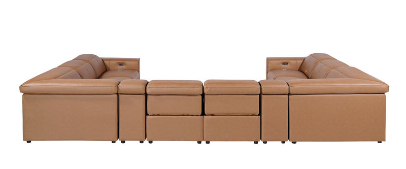 1224 - 10-Piece U-Shaped Sectional Sofa In With 4 Power Recliners & Power Headrests