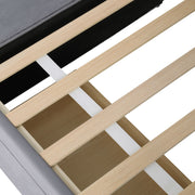 L Shaped Upholstered Platform Bed With Storage And Drawers - R&R Furniture Gallery (Fountain Valley, CA)