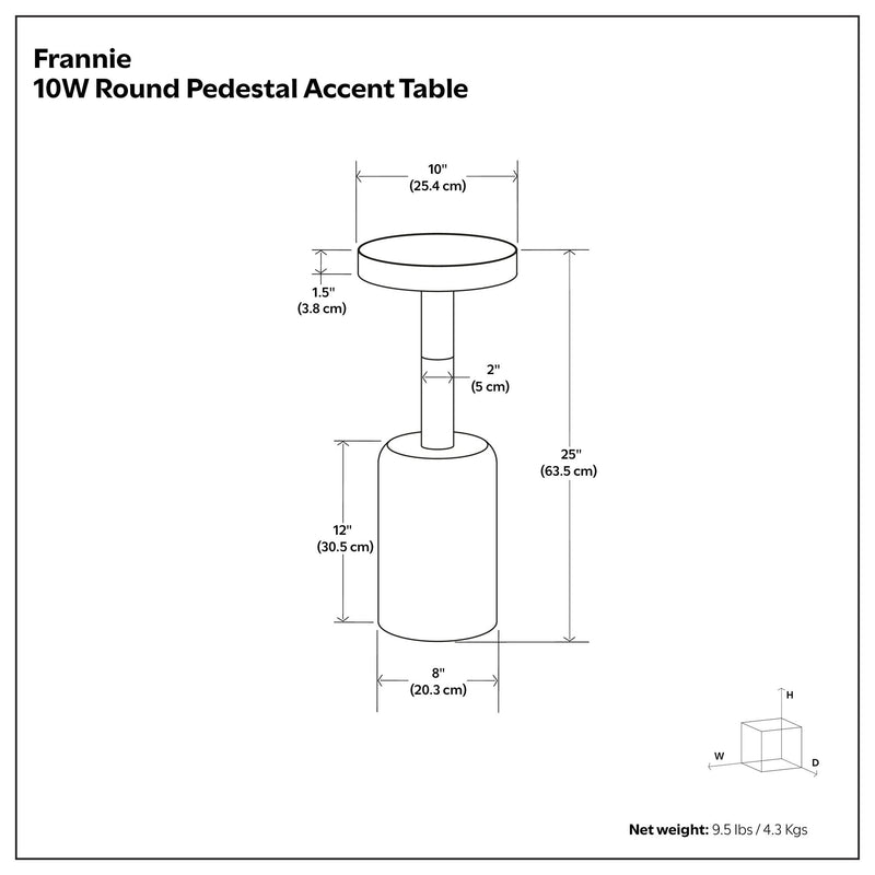 Frannie - Side Table - Gold / Black - R&R Furniture Gallery (Fountain Valley, CA)