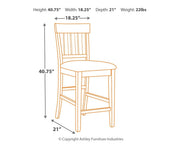 Haddigan - Upholstered Barstool (Set of 2) - Dark Brown - R&R Furniture Gallery (Fountain Valley, CA)