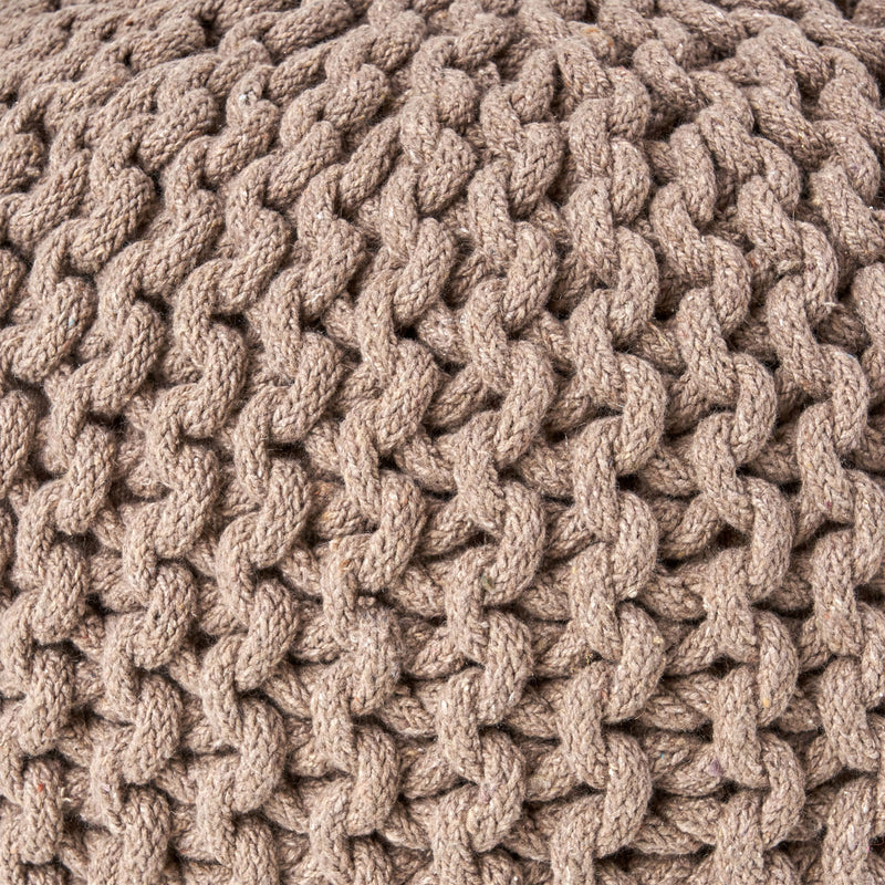 Moro - Knitted Round Pouf With Pumpkin Shape - R&R Furniture Gallery (Fountain Valley, CA)