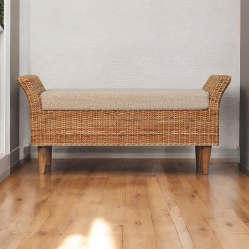 Riviera - Woven Bench - Oak - R&R Furniture Gallery (Fountain Valley, CA)