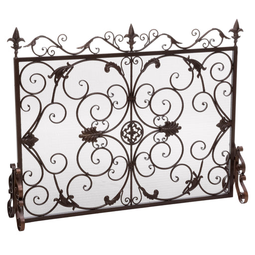 Darcie - Wrought Fireplace Screen, Ornate Design - R&R Furniture Gallery (Fountain Valley, CA)