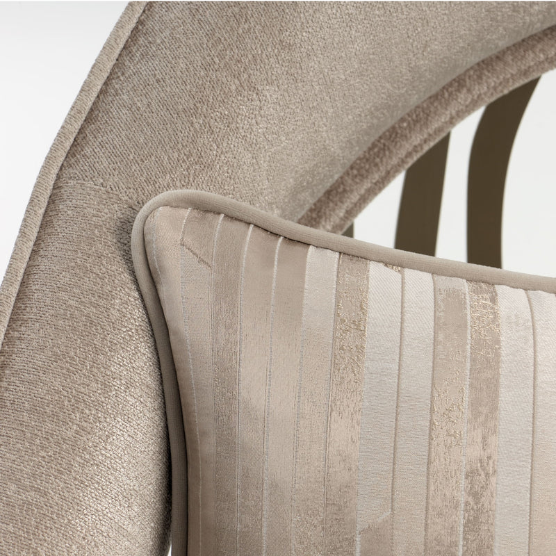 Michael Amini La Rachelle Flame Chair, elegant accent chair with rich upholstery and stylish flame design.