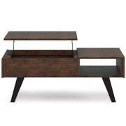 Lowry - Lift Top Coffee Table - Distressed Charcoal Brown - R&R Furniture Gallery (Fountain Valley, CA)
