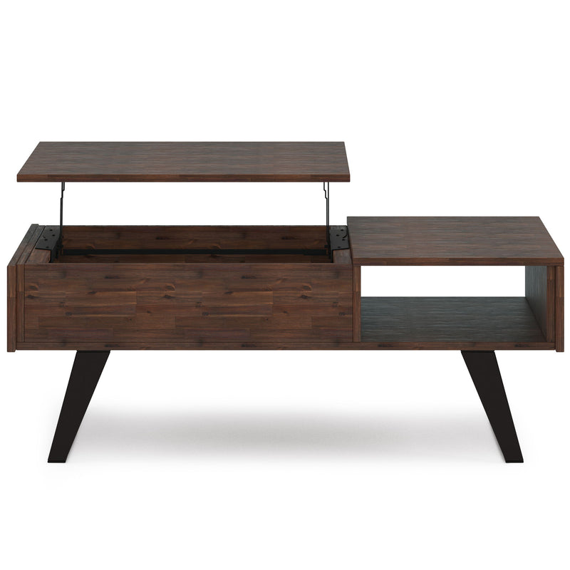 Lowry - Lift Top Coffee Table - Distressed Charcoal Brown - R&R Furniture Gallery (Fountain Valley, CA)