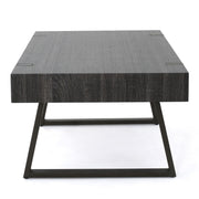 Abitha - Coffee Table With Industrial Powder Coated Metal Legs - R&R Furniture Gallery (Fountain Valley, CA)