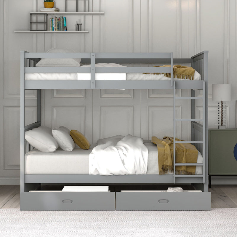 Bunk Bed With Ladders And 2 Storage Drawers - R&R Furniture Gallery (Fountain Valley, CA)