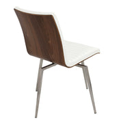 Lumi Source Mason contemporary dining chairs set of 2 with swivel features, modern design and dark wood finish