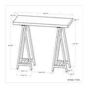 Handcrafted solid wood sawhorse coffee table by Simpli-Home featuring a sturdy, rustic design and natural wood finish.