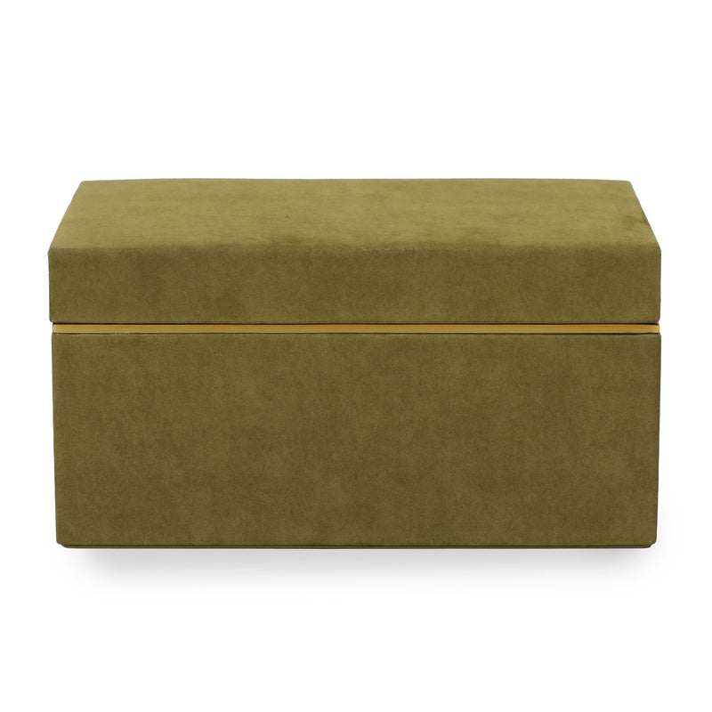 Pisa - Vegan Suede Contract-Grade Storage Box - Green - R&R Furniture Gallery (Fountain Valley, CA)