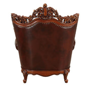 Eustoma - Chair - Cherry Top Grain Leather Match & Walnut - R&R Furniture Gallery (Fountain Valley, CA)