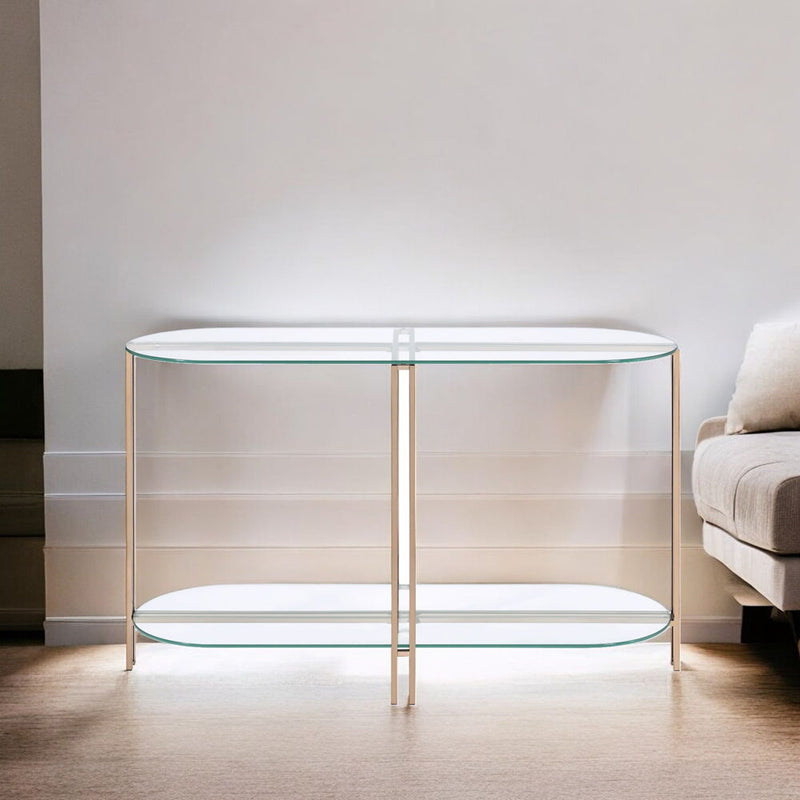Veises - Sofa Table - Champagne - R&R Furniture Gallery (Fountain Valley, CA)