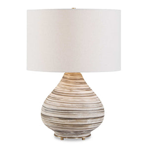 Azura - Horizontal Line Table Lamp - Brown / Gray / White
