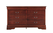 Elegant Louis Phillipe traditional dresser by Glory Furniture featuring classic wood finish and ornate detailing.