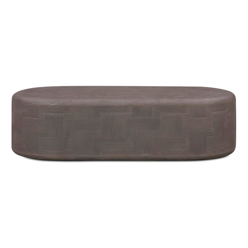 Surraya - Concrete Rounded Coffee Table - R&R Furniture Gallery (Fountain Valley, CA)