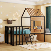 Loft Bed With Roof, Window, Guardrail, Ladder - R&R Furniture Gallery (Fountain Valley, CA)