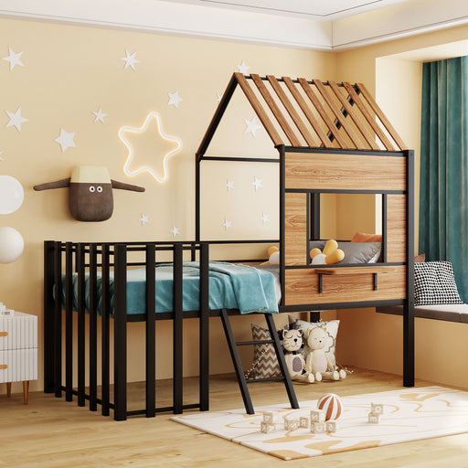 Loft Bed With Roof, Window, Guardrail, Ladder - R&R Furniture Gallery (Fountain Valley, CA)