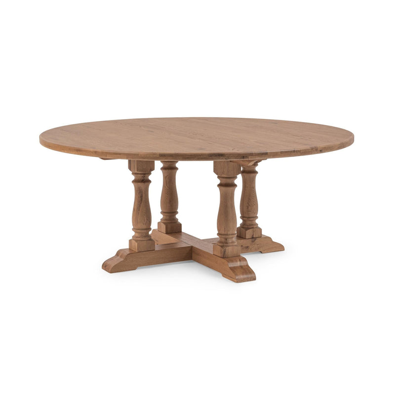 Classic Home Marina 72-inch dining table in Hampton Sand with a sleek wooden surface and sturdy legs, perfect for modern dining rooms.