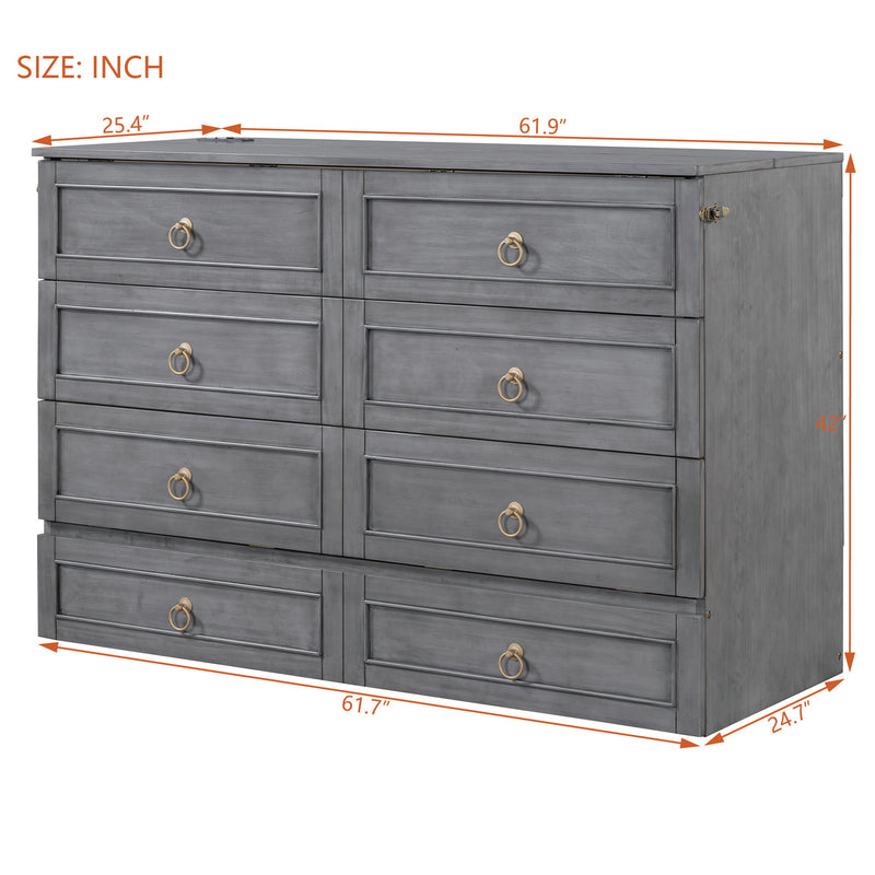 DreamHaus cabinet Murphy bed with large drawers and stylish design, showcasing a modern space-saving bedroom solution.