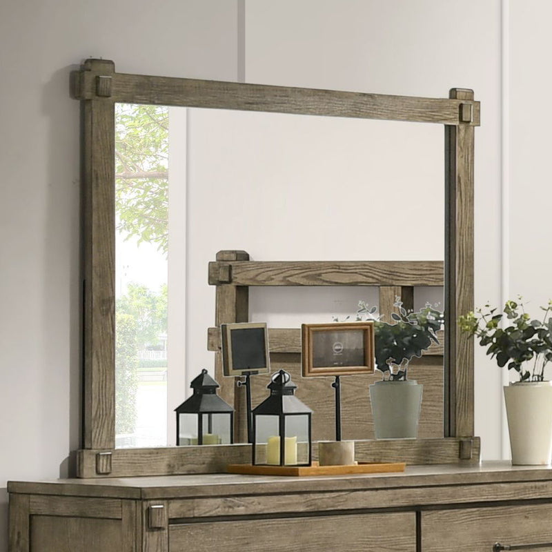 Colton - Mirror - Antique White Oak - R&R Furniture Gallery (Fountain Valley, CA)