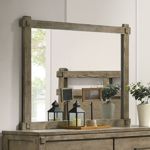 Colton - Mirror - Antique White Oak - R&R Furniture Gallery (Fountain Valley, CA)