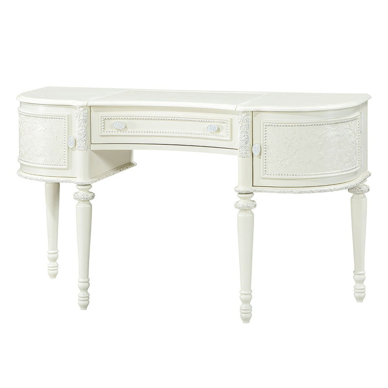 Dorothy - Vanity Desk & Mirror - Ivory - R&R Furniture Gallery (Fountain Valley, CA)