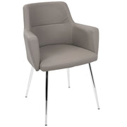Set of two Lumi Source Andrew contemporary dining chairs with sleek modern design and wooden legs, perfect for stylish dining rooms.