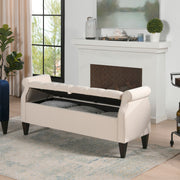 Jacqueline - Tufted Roll Arm Storage Bench - R&R Furniture Gallery (Fountain Valley, CA)